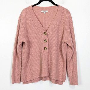 COPY - Madewell Pink Wool Blend Pink V-Neck Sweater Size M